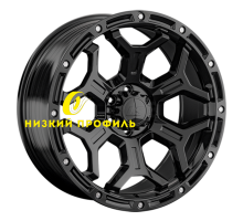 LS FlowForming 9x17/6x139,7 ET15 D106,1 RC68 BK (конус, Колпак+лого)